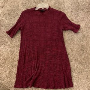 Burgundy Mini Dress